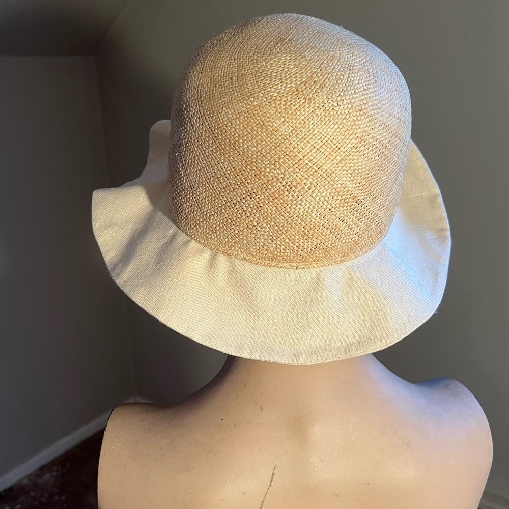 Floppy Sun/Fashion Vintage Hat with Big Flower Accent - Picture 4 of 9